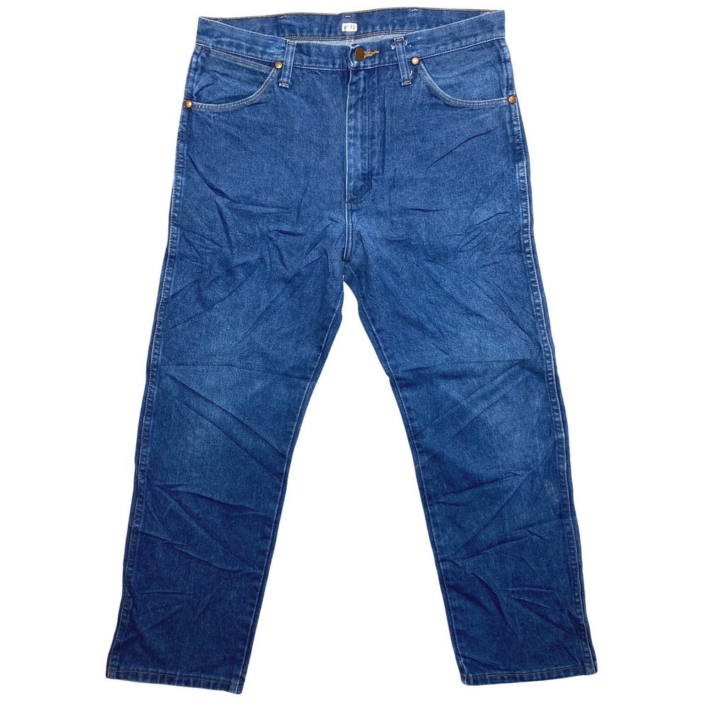 Wrangler Cowboy Cut Jeans Mens 34x29 Blue Denim Straight Leg High Rise 13MWZ
